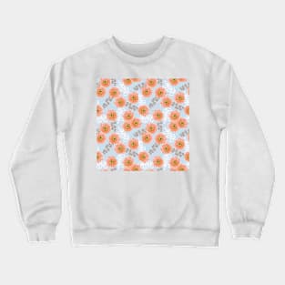 Flowers in orange Crewneck Sweatshirt